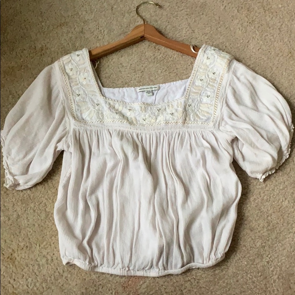 American Eagle White Shirt M